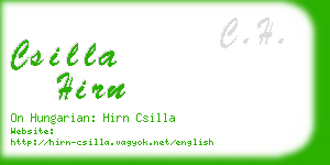 csilla hirn business card